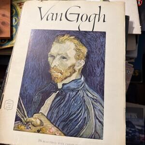 Van Gogh Print Vintage 1952 Original 16 Plate Portrait Art Collector Book